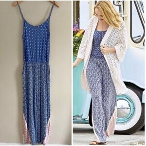 Matilda Jane ‘Let’s go Together Open Road’ wide Leg Pull On Jumpsuit‎ Size Med.